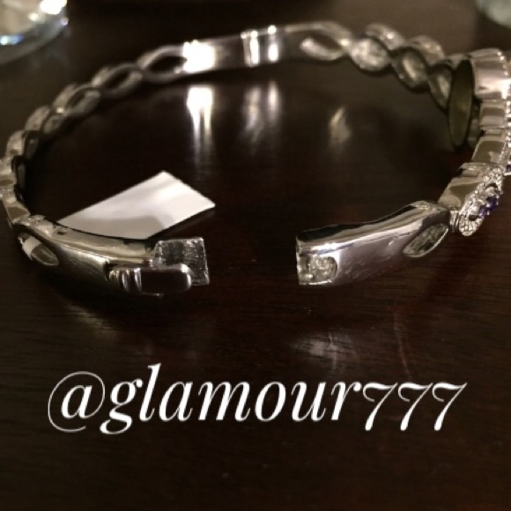 💎Swarovski Sapphire Crystal Bangle  (7.5 inches) - Picture 2 of 8